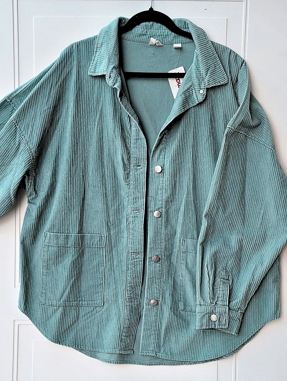 Roxy Kick Back Washed Corduroy Shirt Jacket Green XL, NWT
